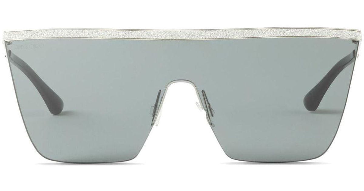 Jimmy Choo Leah Oversizeframe Sunglasses in Gray Lyst