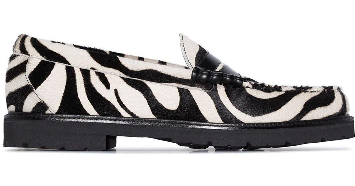 靴 G.H. BASS Penny Loafer zebra G.H. Bass & Co. - Weejuns Heritage Larson Zebra-Print Calf