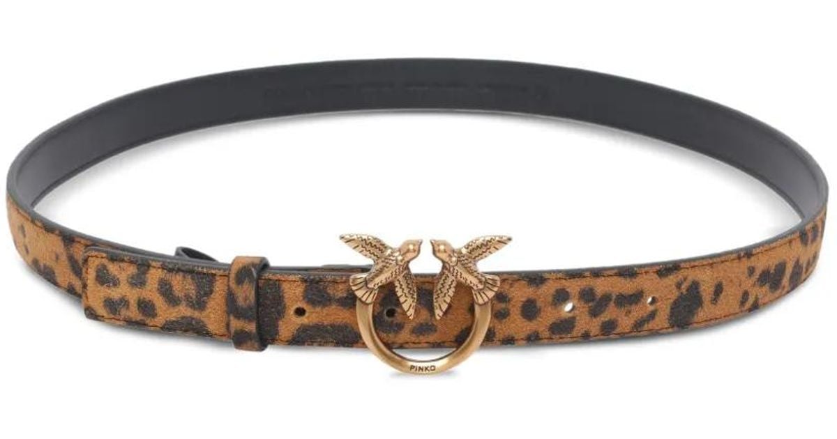 Pinko Leopard-Print Love-Birds Belt in White | Lyst Canada display picture 2