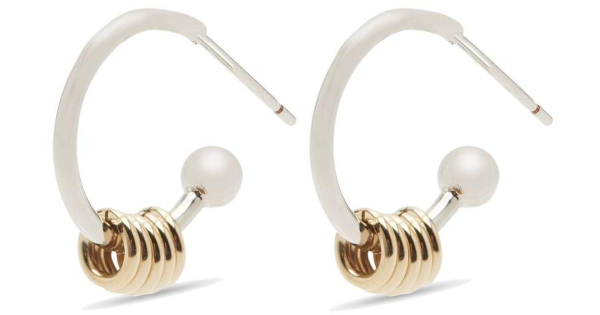 Justine Clenquet Gloria Hoop Earrings in Silver (Metallic) | Lyst UK