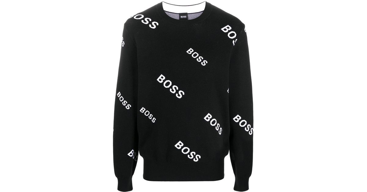 all black hugo boss jumper