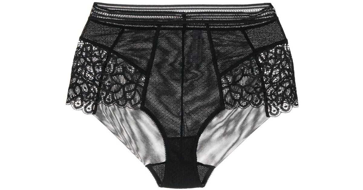 Wacoal Raffine Florallace Full Brief in Black Lyst Canada