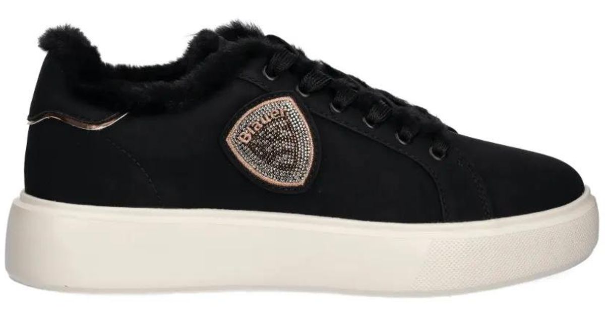 Scarpe Blauer U.S.A. Venus, Sneakers Platform Con Suola Rialzata E Logo Laterale In Strass, Eleganti E Sportive Per Ogni Occasione