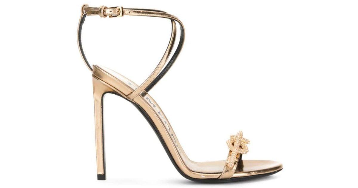 tom ford gold sandals