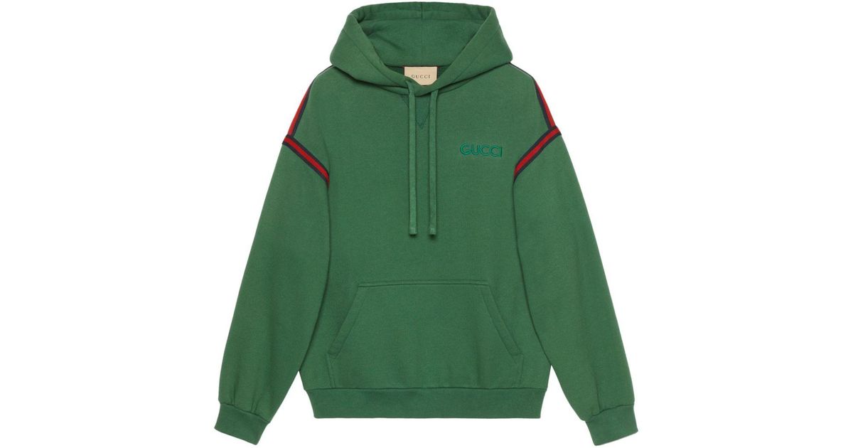 Green cheap gucci hoodie