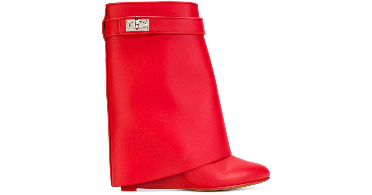 Givenchy Shark Lock Boots in Red Lyst Canada