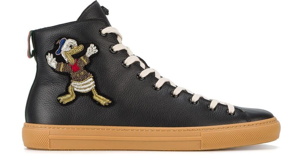 gucci donald duck high tops