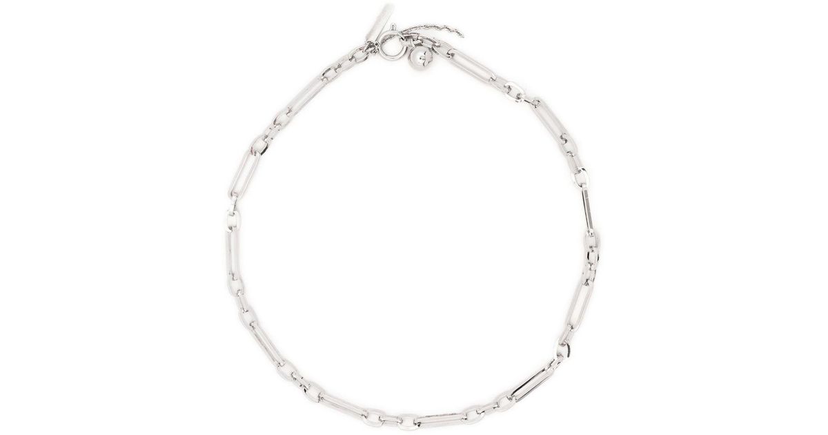 Justine Clenquet Aline Chain Necklace in White | Lyst