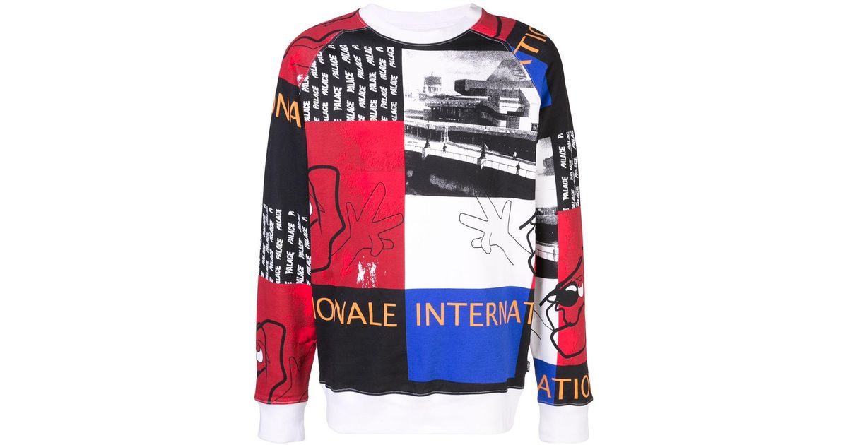palace patchwork crewneck