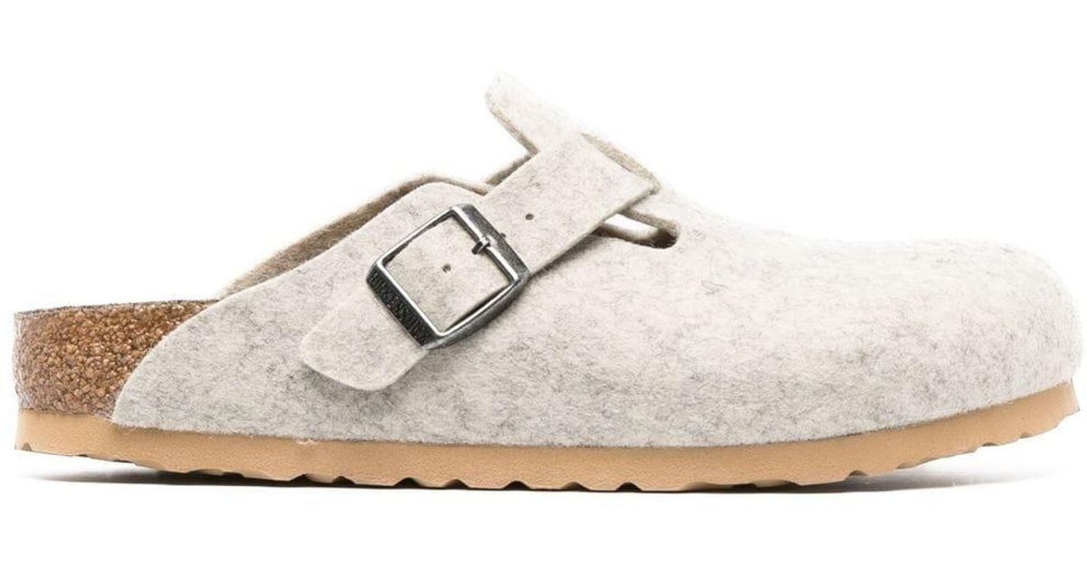 birkenstock boston wool felt grey