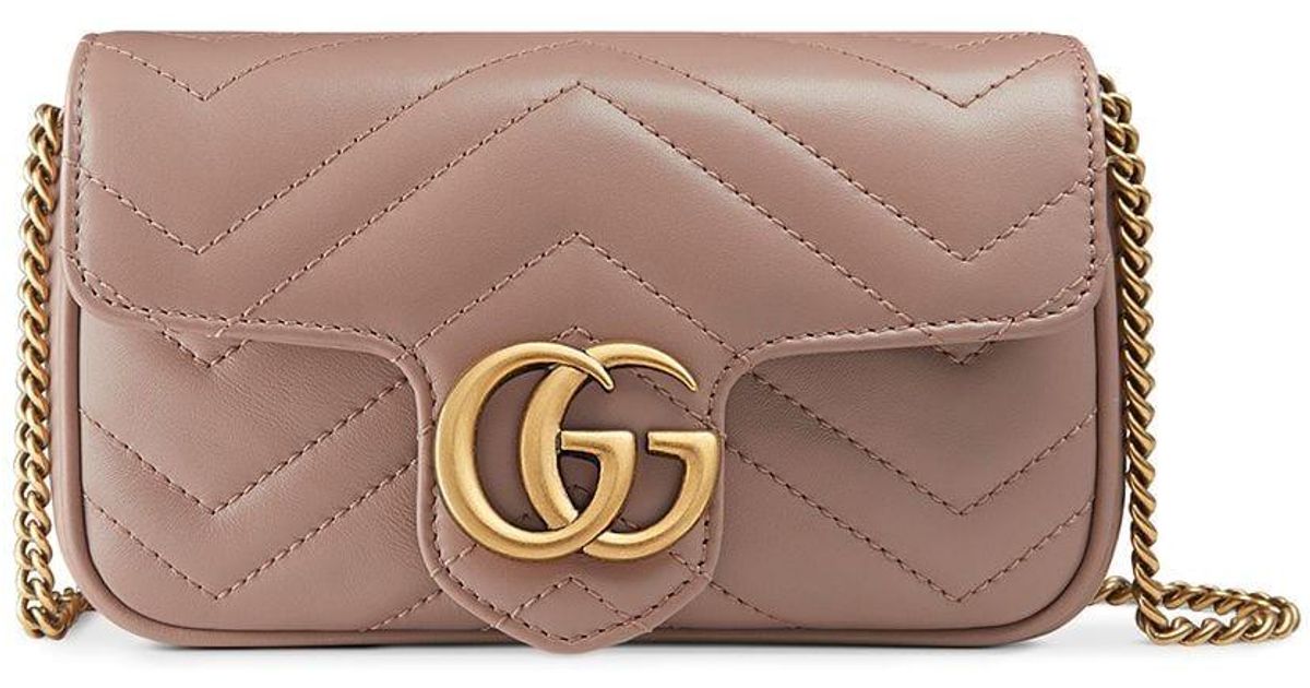 gg marmont matelassé mini bag dusty pink