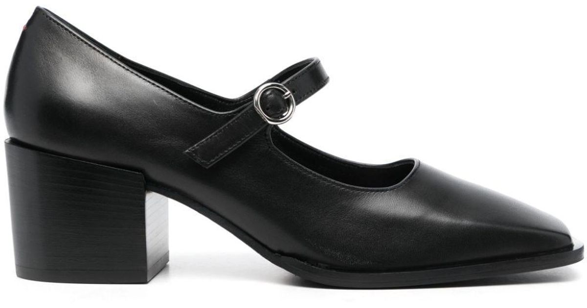 Aeyde Anya 55mm Leather Pumps in Black | Lyst