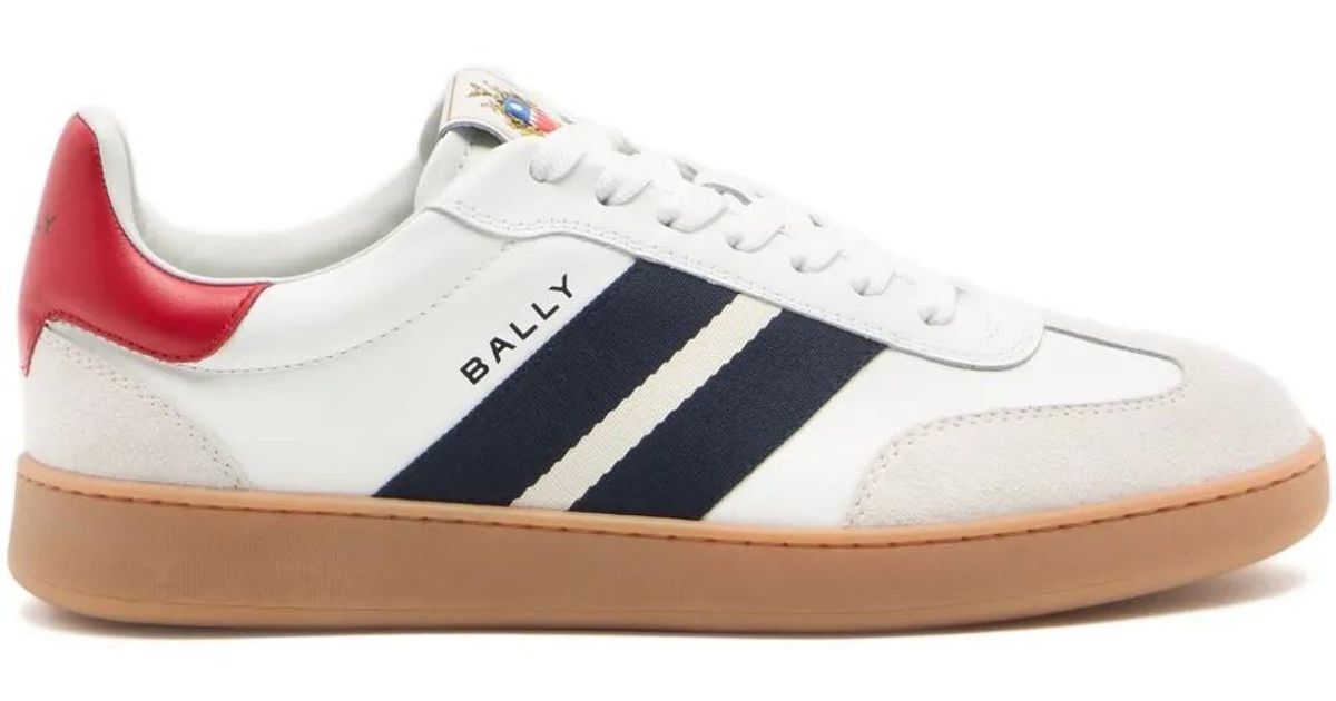Bally Retro Crest Rognet Brown Low Top Sneakers With Stripes Sz 43 11 US Bally Men main image 3