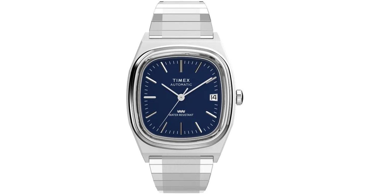 timex-blue-Montre-Automatic- 