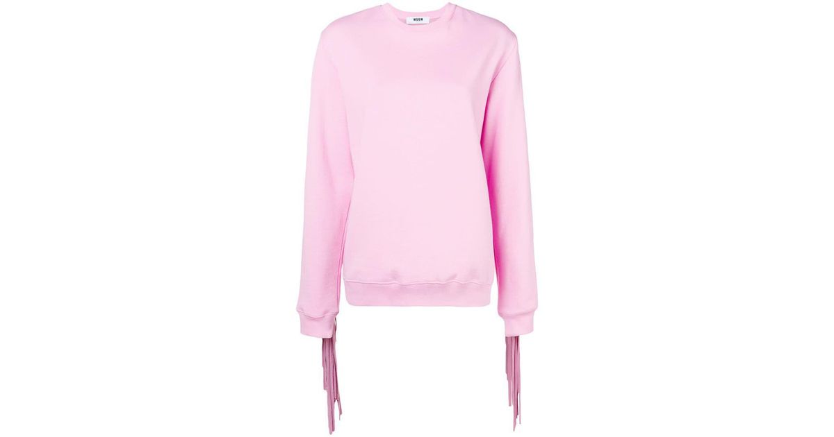 msgm fringe sweatshirt