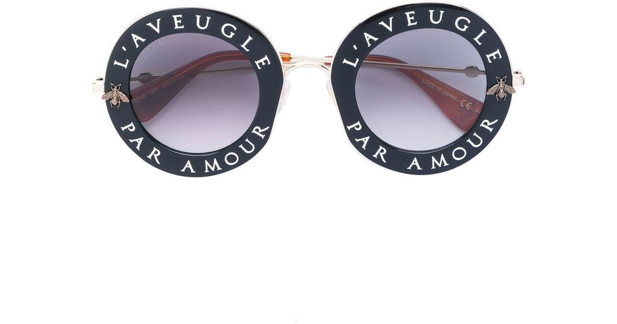 Gafas de sol L'Aveugle Par Amour de Gucci de color Negro | Lyst