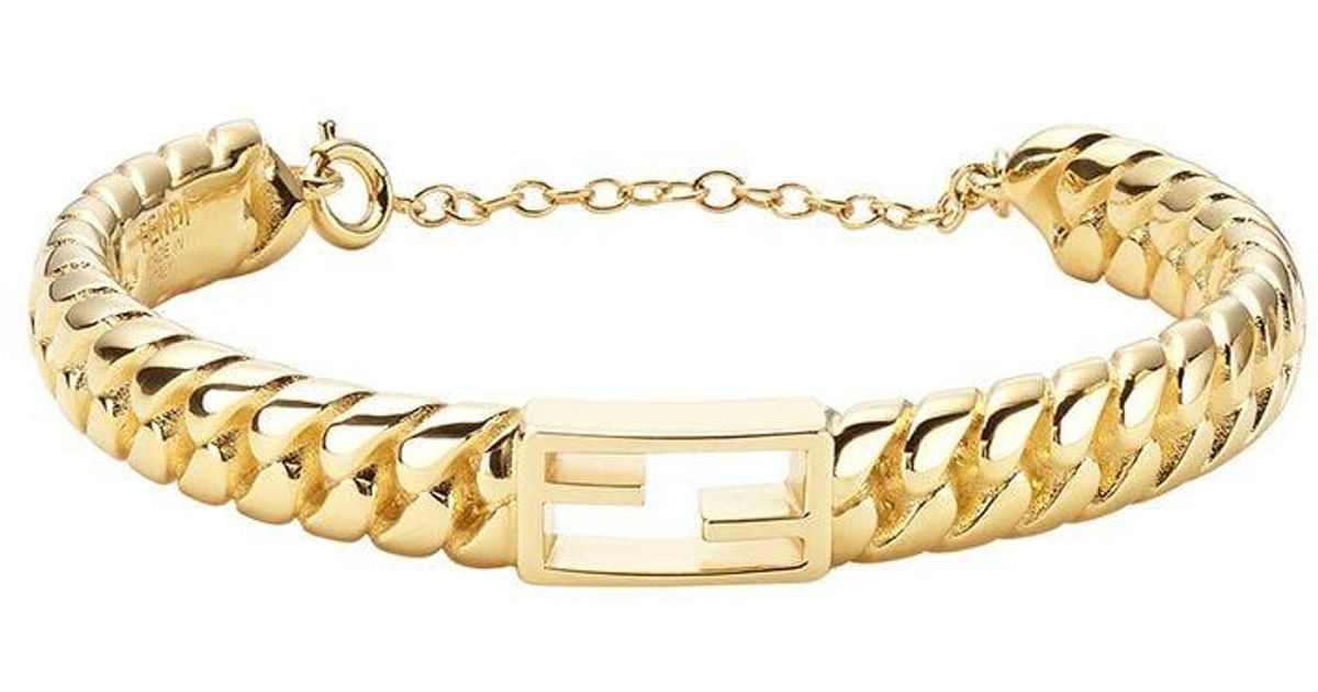 Fendi Medium Baguette Bracelet in Gold (Metallic) - Lyst