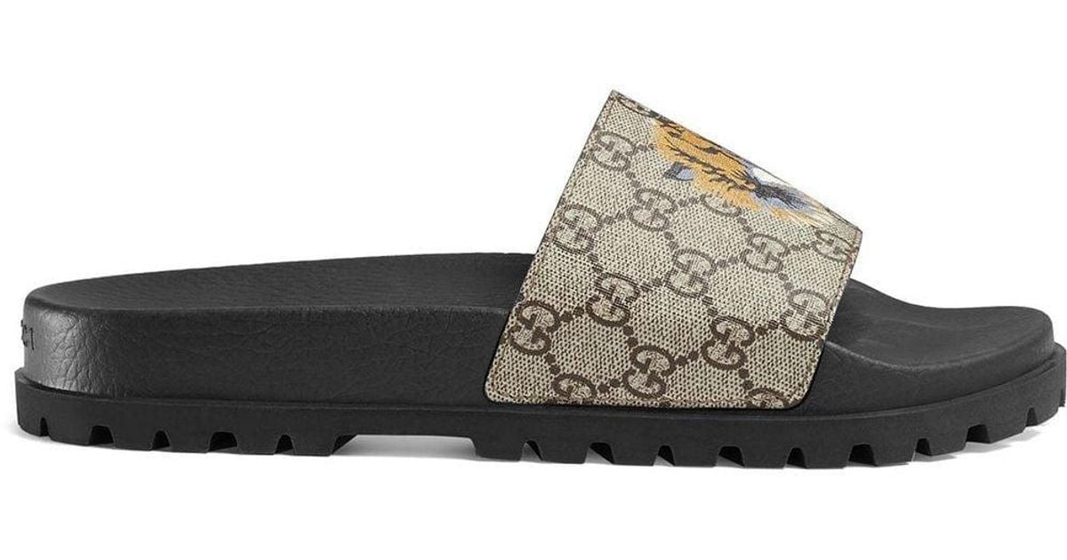 gucci flip flops with tiger