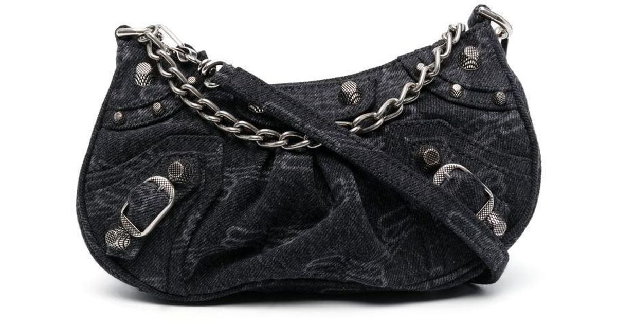 Balenciaga Le Cagole Mini Denim Bag in Black Lyst Australia