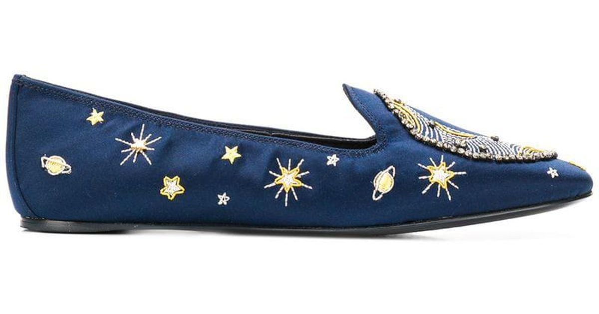 tory burch olympia embroidered loafer