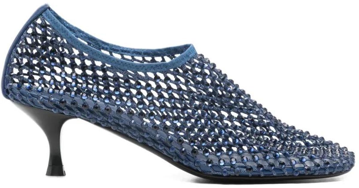 strategia shoes Embellished Woven Pumps in Blue | Lyst
