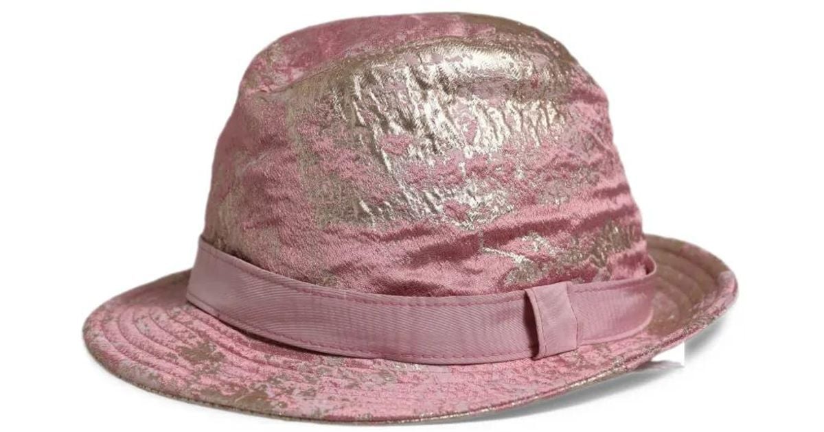 Dolce & Gabbana Metallic Jacquard Bucket Hat in Pink | Lyst UK