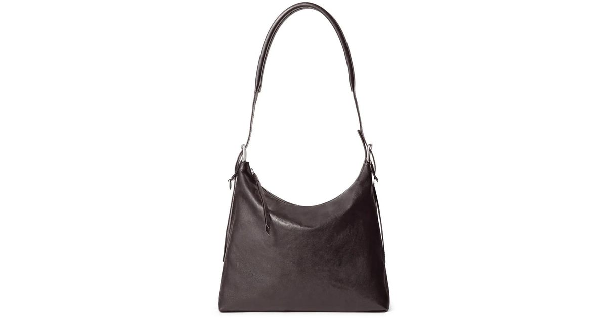 Lemaire Small Belted Hobo Bag in White | Lyst