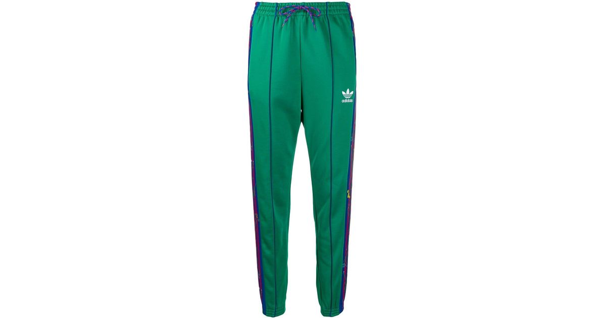 adidas Floral Track Pants in Green Lyst