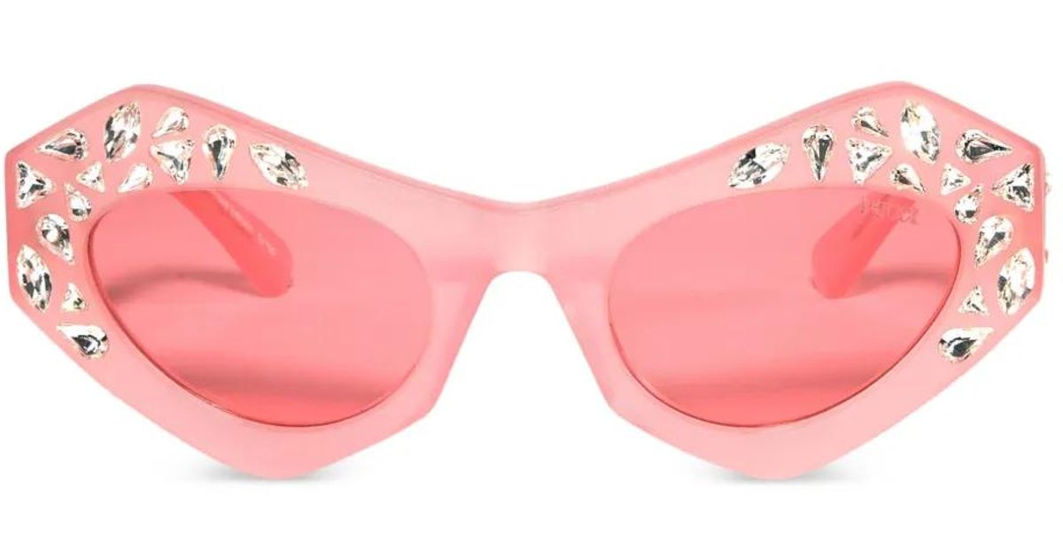 PUCCI Crystal-Embellished Cat-Eye Sunglasses in Pink | Lyst UK display picture 2