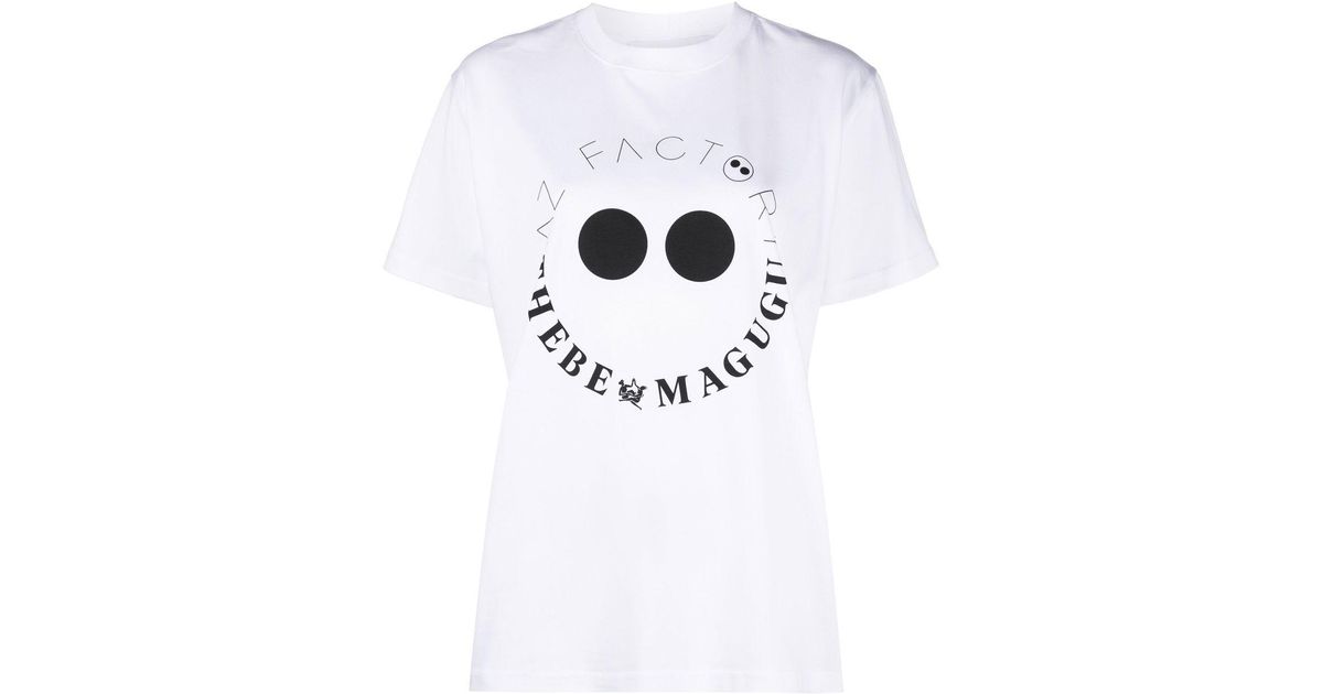 AZ FACTORY Cotton X Thebe Magugu Logo-print T-shirt in White - Save 32% ...