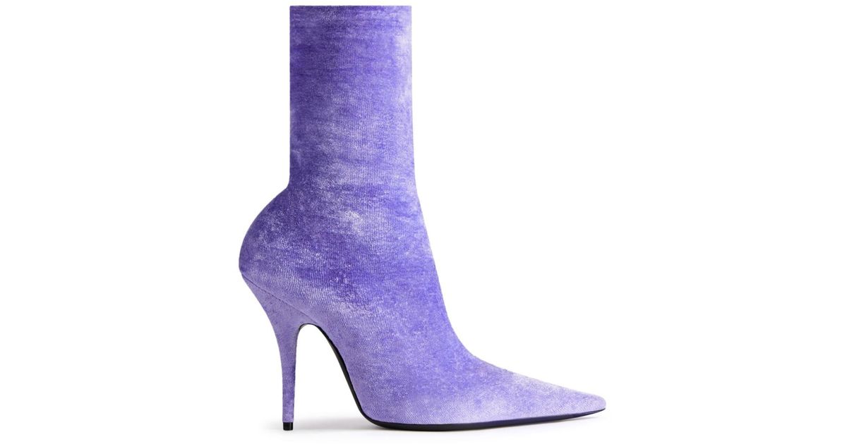 Balenciaga purple boots clearance