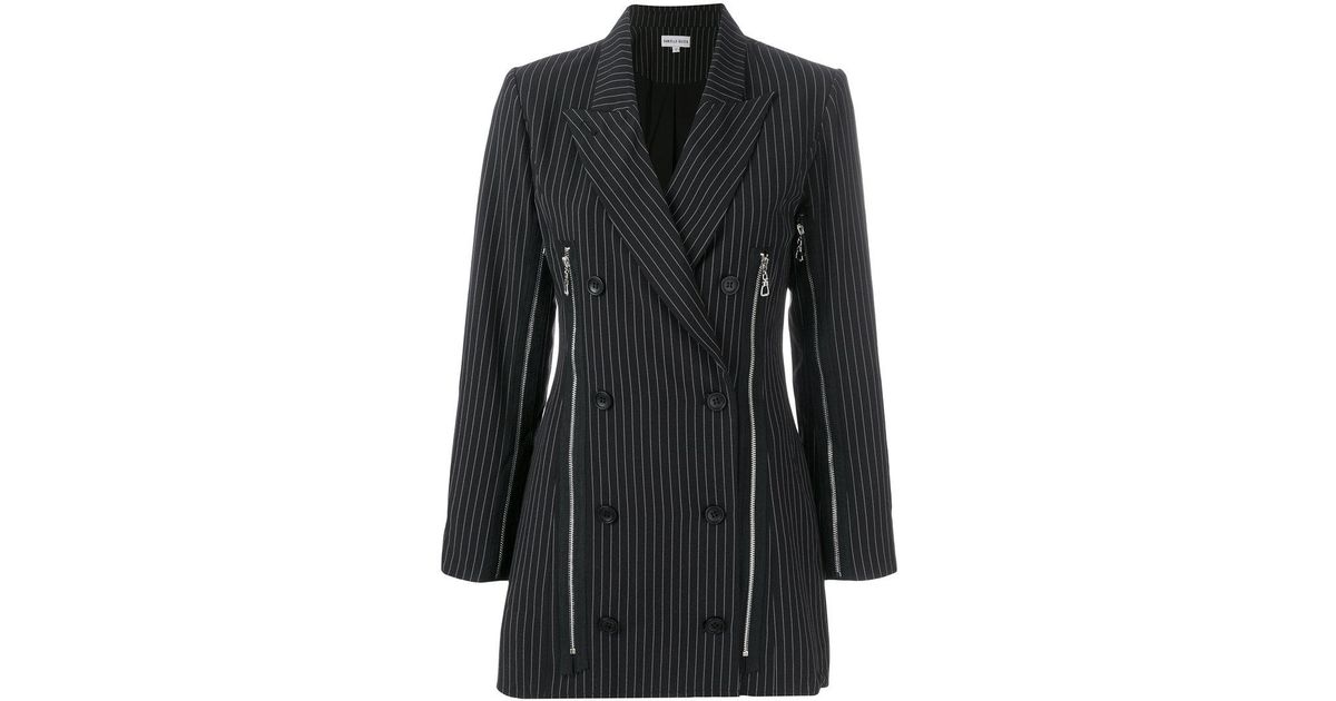 black pinstripe blazer dress