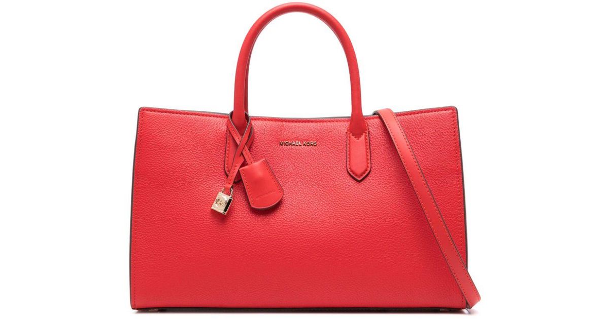Michael kors red tote on sale