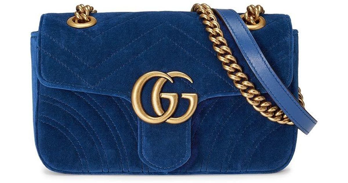 gucci bag velvet blue
