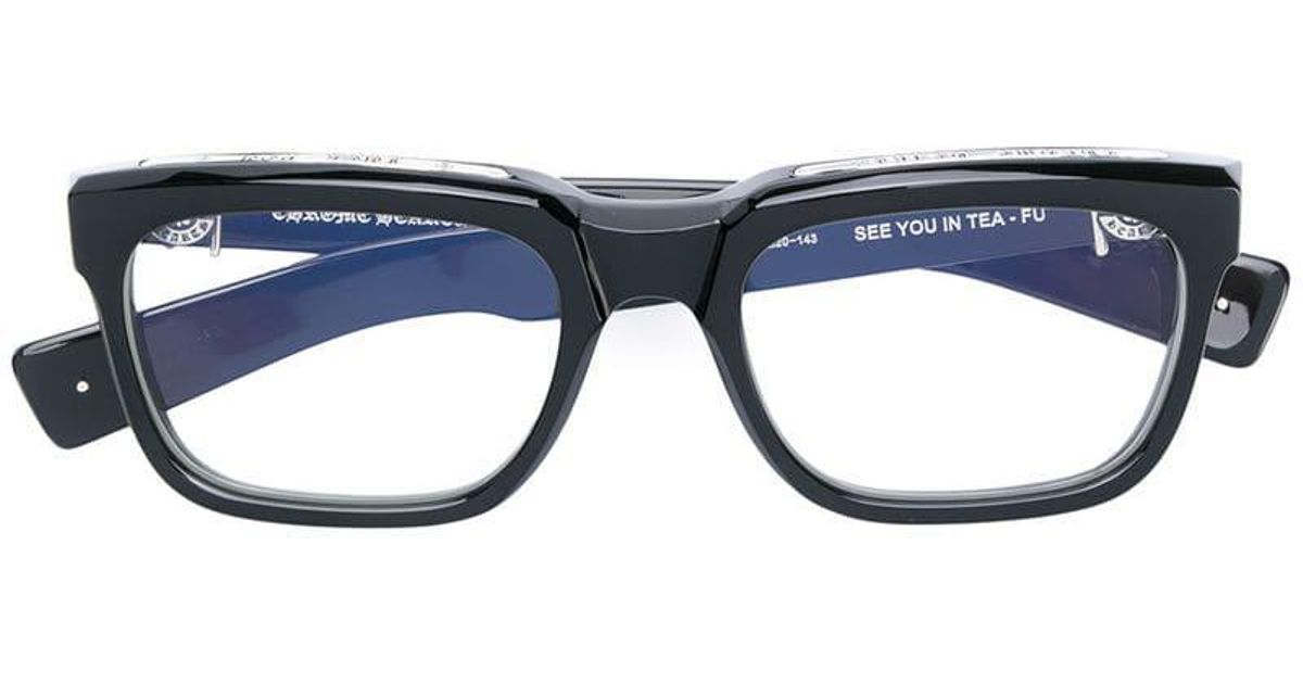 Chrome Hearts See You In Tea- Fu Glasses in Black for Men Chrome Hearts See You In Tea- Fu Glasses in Black for Men