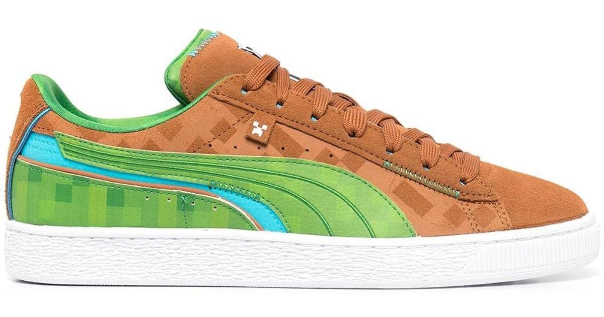 PUMA X Minecraft Suede Sneakers in Brown for Men Lyst