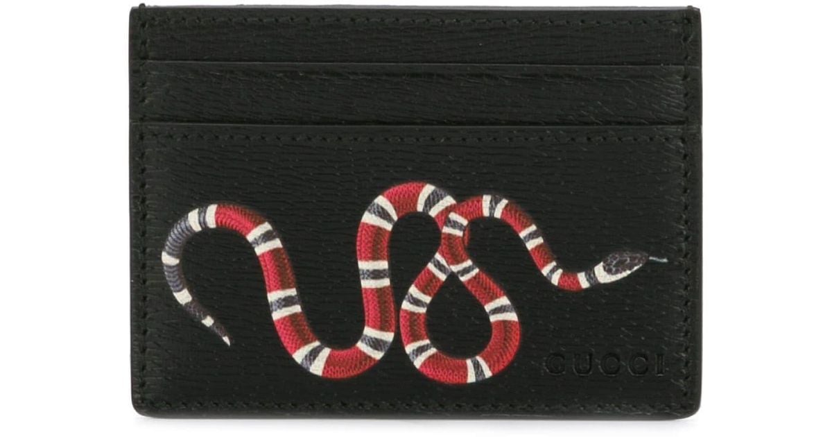 gucci snake black wallet
