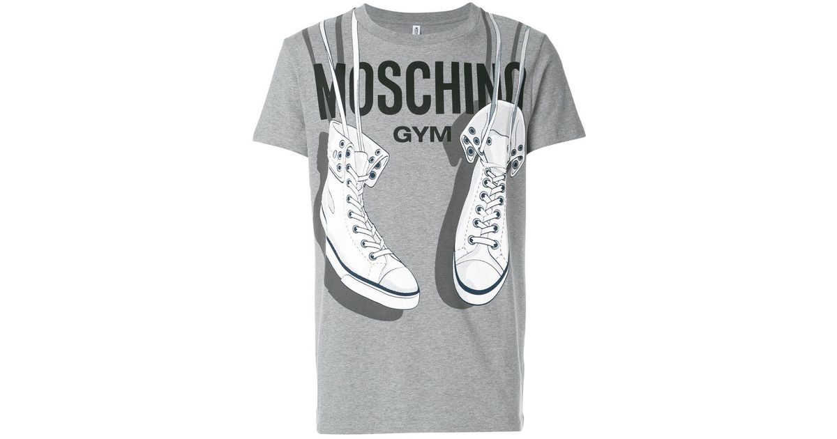 Moschino Cotton Gym T-shirt in Grey 