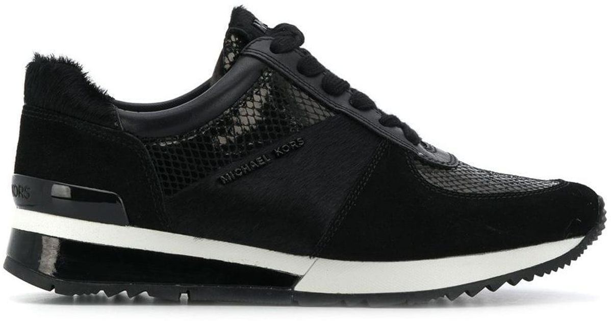 Michael kors allie wrap trainers black hot sale