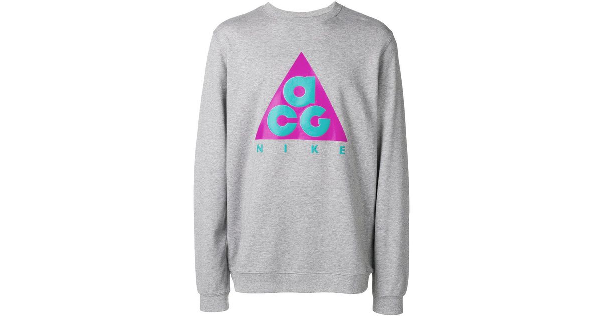 Sudadera ACG con cuello redondo Nike de Algodón de color Gris para hombre |  Lyst