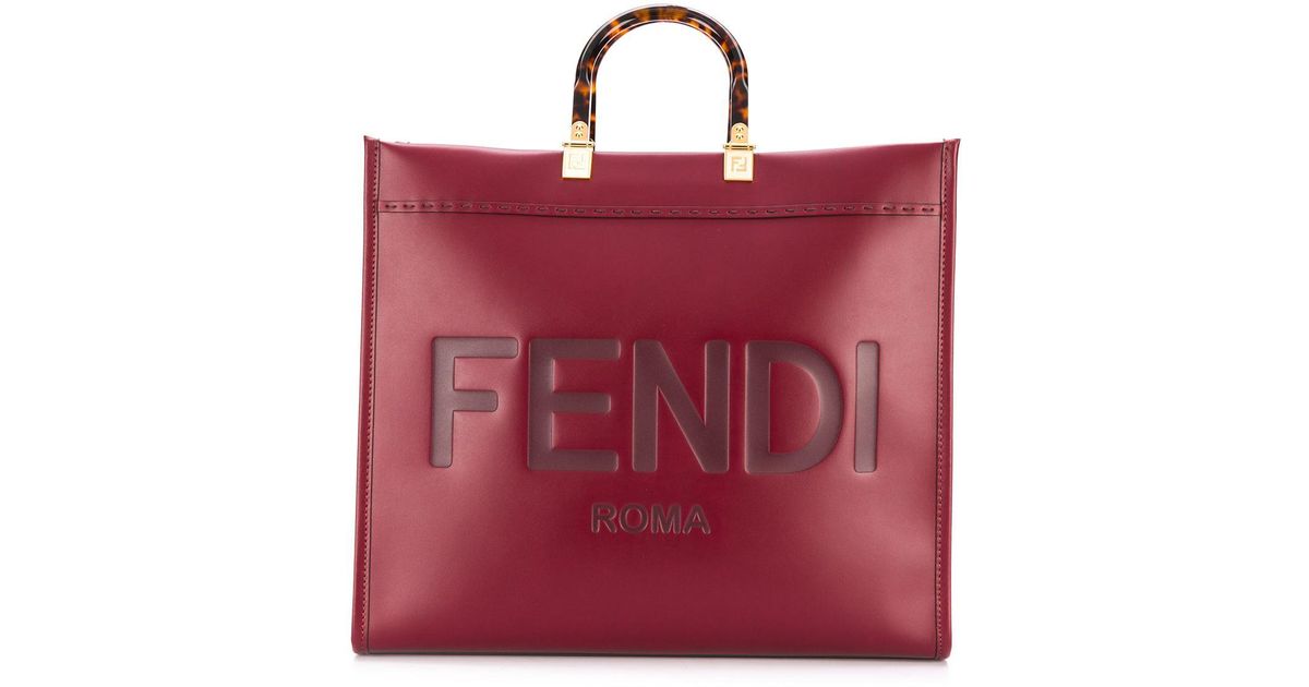 Fendi Sunshine Bag in Red | Lyst