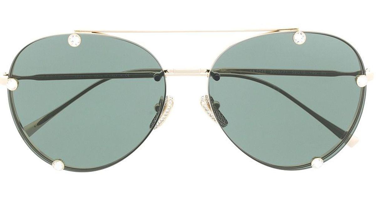 Valentino Valentino garavani sonnenbrille mit strass in Mettallic - Lyst