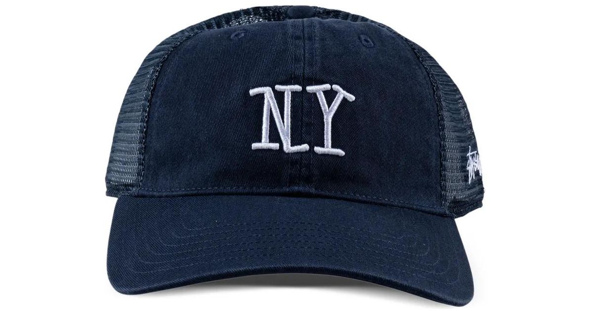 Stussy New York Chapter Embroidered Cap in Blue for Men | Lyst UK