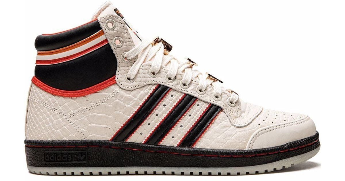 adidas Leather X Espn Top Ten Hi Sneakers in White for Men Lyst