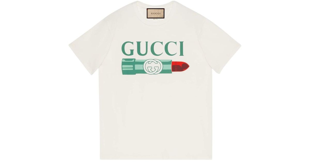 gucci white logo t shirt