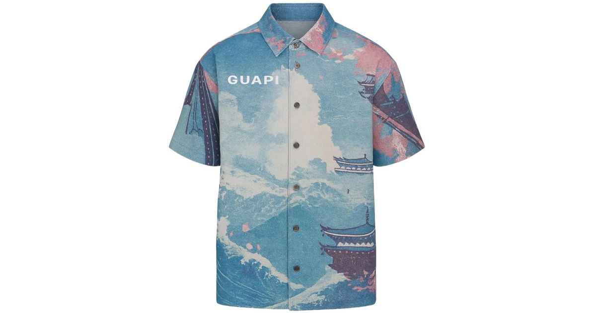 GUAPI Tokyo Tapestry Shirt in Blue for Men | Lyst