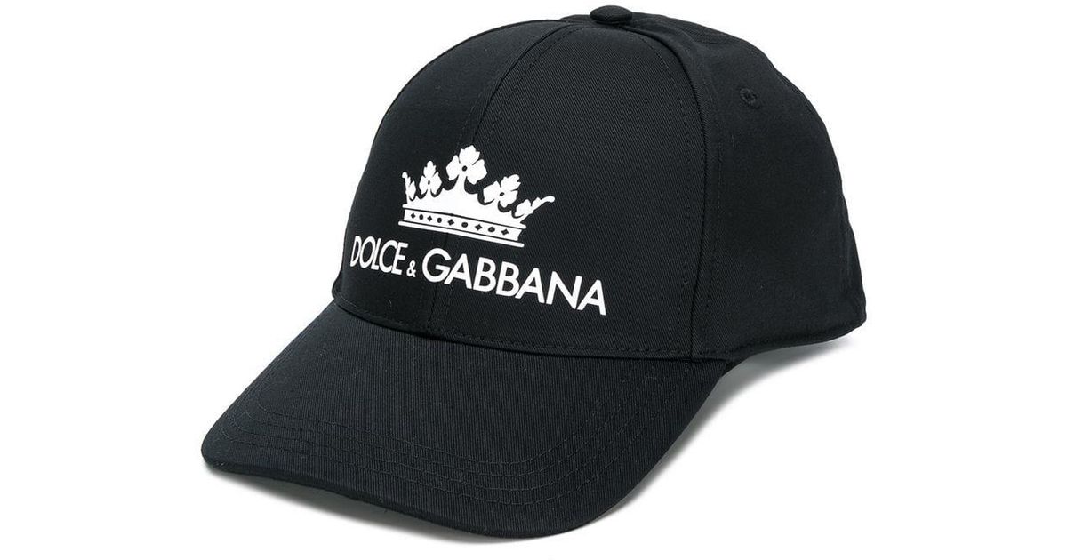 Gorra con corona estampada Dolce & Gabbana de hombre de color Negro | Lyst