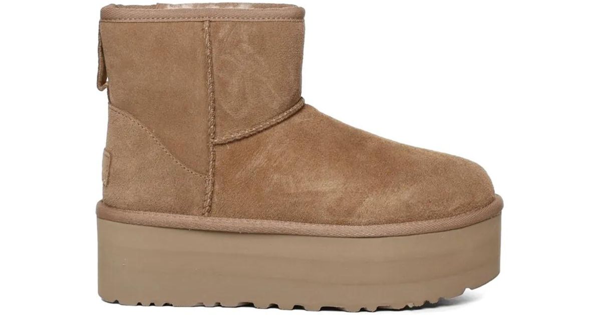 UGG Platform Mini Boots in Brown | Lyst