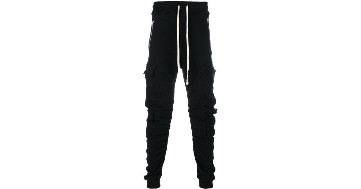 Represent Cotton Military Track Pants in Black for Men | Lyst