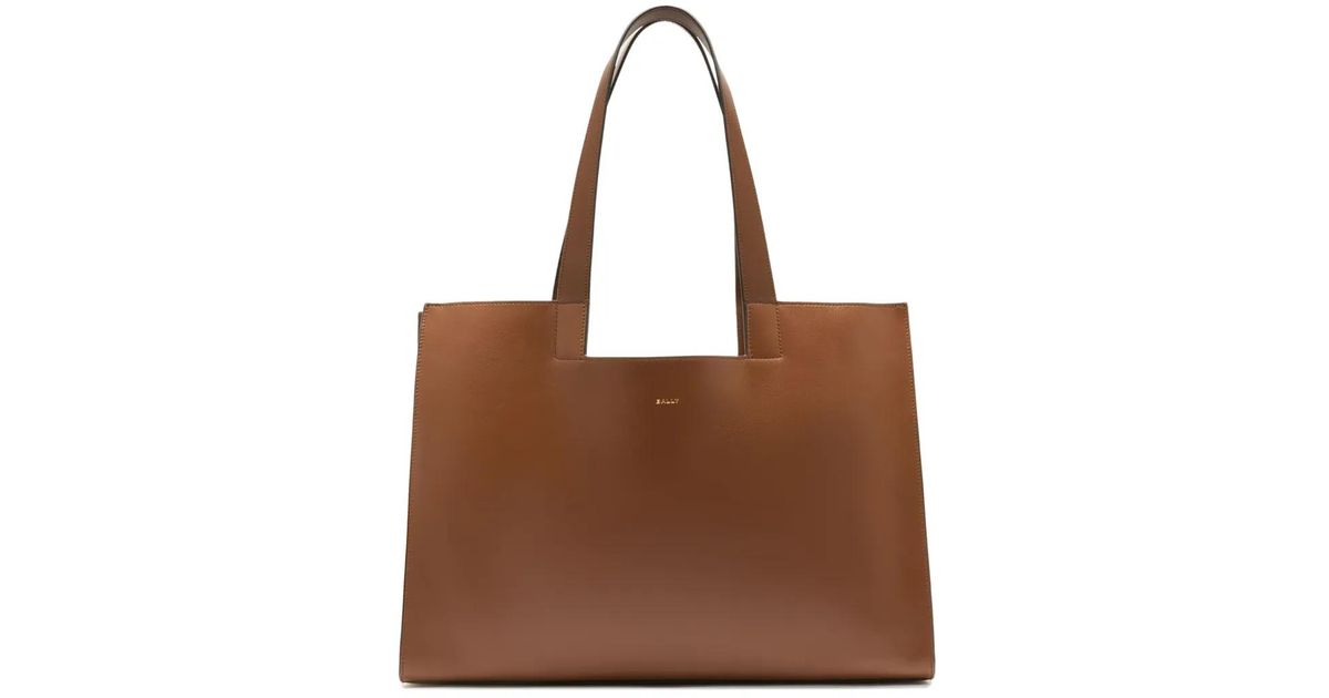 Bally Easy Leather Tote Bag in Brown | Lyst